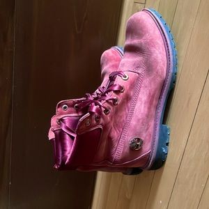 Timberland boots - red - satin laces